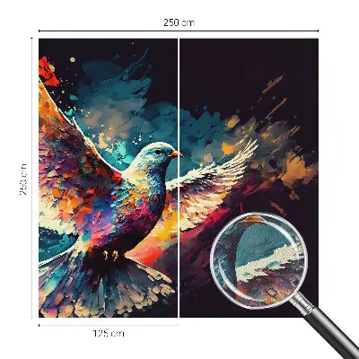 Papier peint intissé oiseau coloré