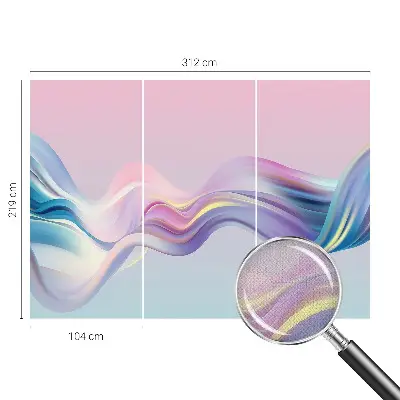 Papier peint photographique intissé Vagues colorées