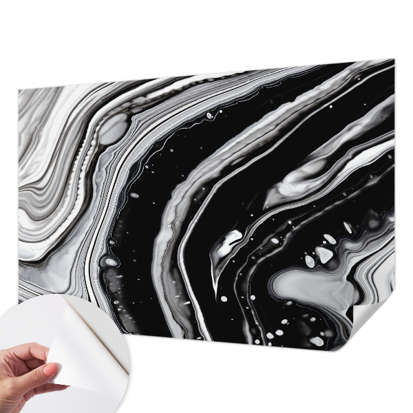 Papier peint tendance salon Monochromatické vlny