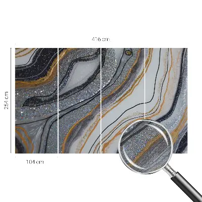 Papier peint photo grand format pour le mur vagues de pierre