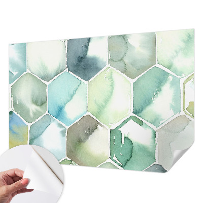 Papier peint tendance chambre adulte Pastelové šesťuholníky