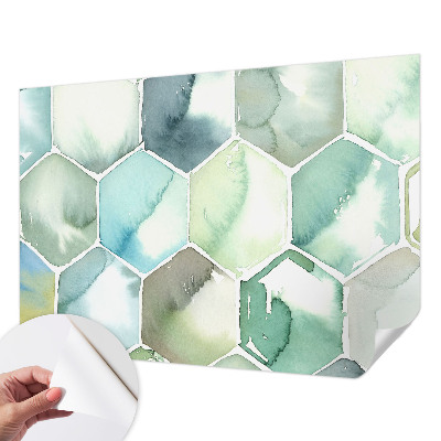 Papier peint tendance chambre adulte Pastelové šesťuholníky