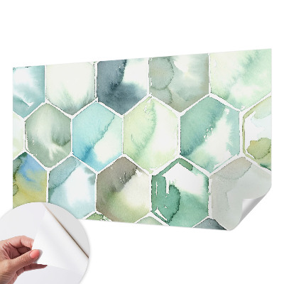 Papier peint tendance chambre adulte Pastelové šesťuholníky