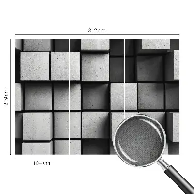 Papier peint photo grand format pour le mur cubes géométriques