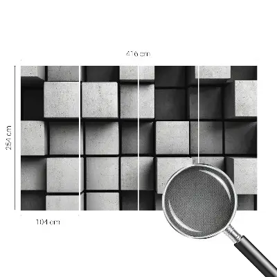 Papier peint photo grand format pour le mur cubes géométriques