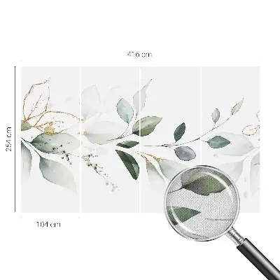 Papier peint photo grand format pour le mur Feuilles vertes