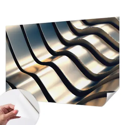 Papier peint photographique sur tissu non tissé Ondes métalliques