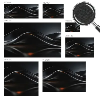 Papier peint photographique intissé vagues métalliques