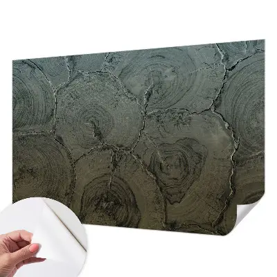 Papier peint photo grand format pour le mur anneaux en bois