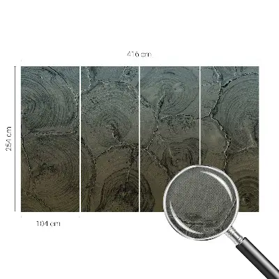 Papier peint photo grand format pour le mur anneaux en bois