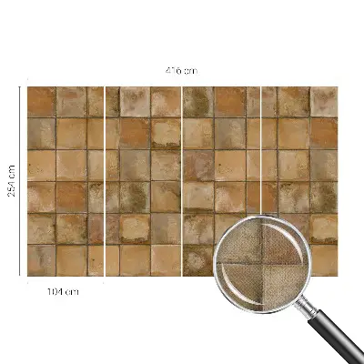 Papier peint photo sur tissu non tissé mosaïque rustique