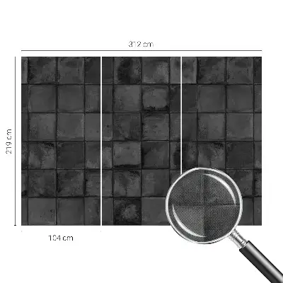 Papier peint photo imprimé sur tissu non tissé Carreaux gris