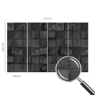 Papier peint photo imprimé sur tissu non tissé Carreaux gris