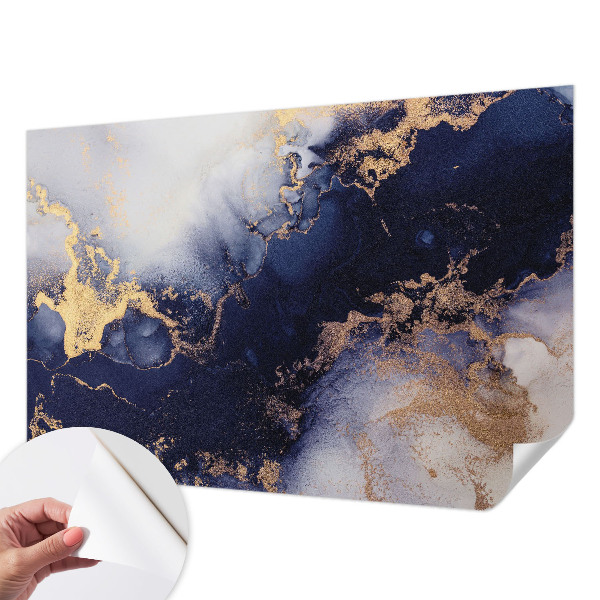 Papier peint panoramique pas cher Tmavomodré vlny