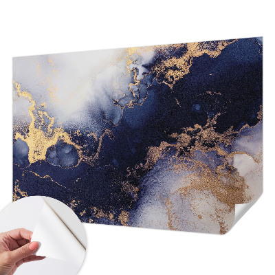 Papier peint panoramique pas cher Tmavomodré vlny