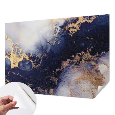 Papier peint panoramique pas cher Tmavomodré vlny