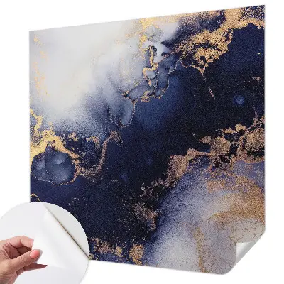Papier peint intissé imprimé vagues bleu marine