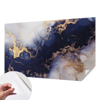Papier peint panoramique pas cher Tmavomodré vlny