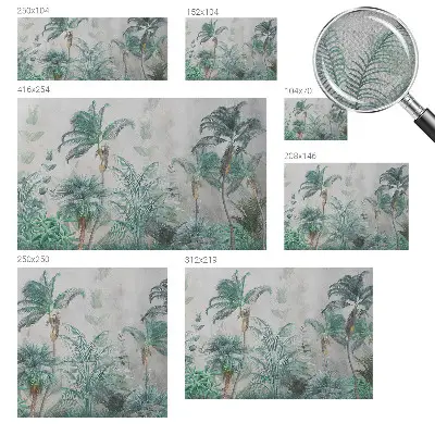 Papier peint photo imprimé sur tissu non tissé oasis exotique