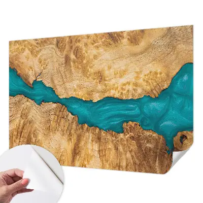 Papier peint intissé imprimé Bois et résine