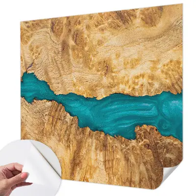 Papier peint intissé imprimé Bois et résine