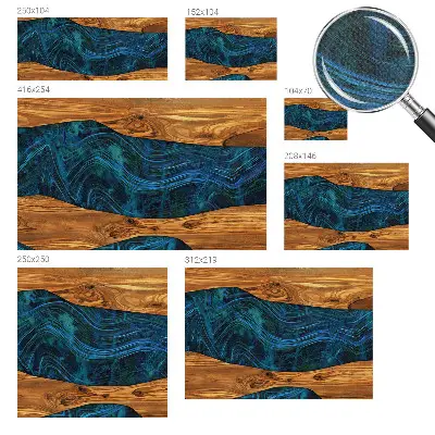 Papier peint photo grand format pour le mur Bois bleu
