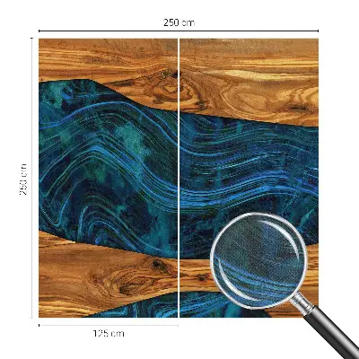 Papier peint photo grand format pour le mur Bois bleu