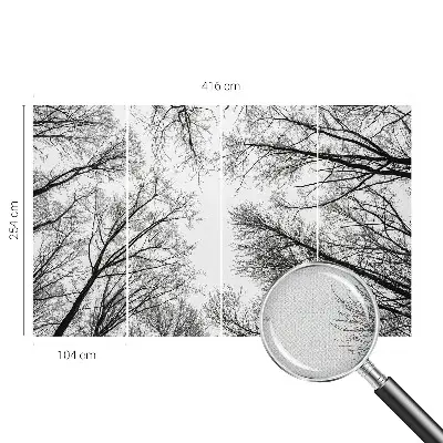 Papier peint photo sur tissu non tissé branches nues