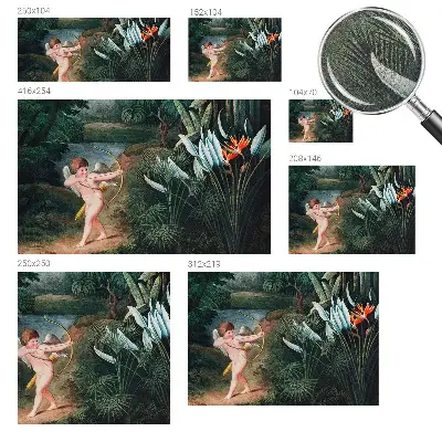 Papier peint photographique sur tissu non tissé Cupidon adorable