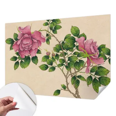 Papier peint intissé roses romantiques