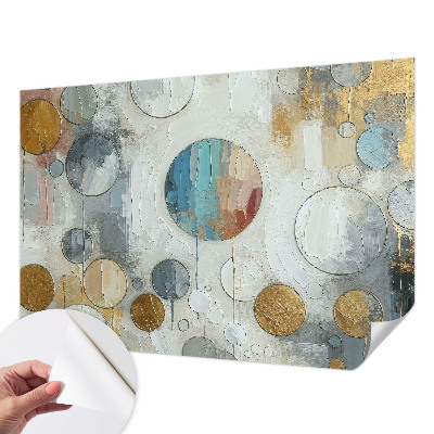 Papier peint panoramique adhésif Geometrické kruhy