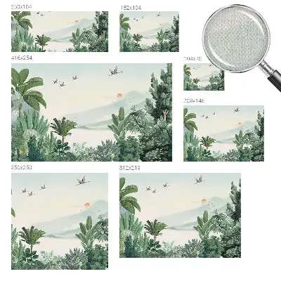 Papier peint photo imprimé sur tissu non tissé oasis tropicale