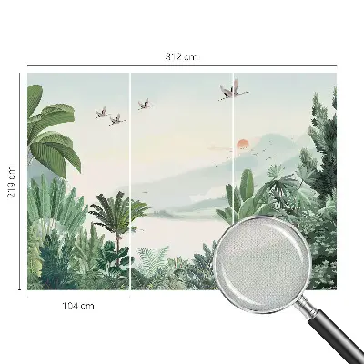Papier peint photo imprimé sur tissu non tissé oasis tropicale