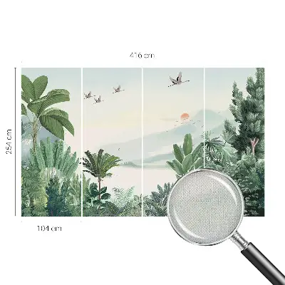 Papier peint photo imprimé sur tissu non tissé oasis tropicale