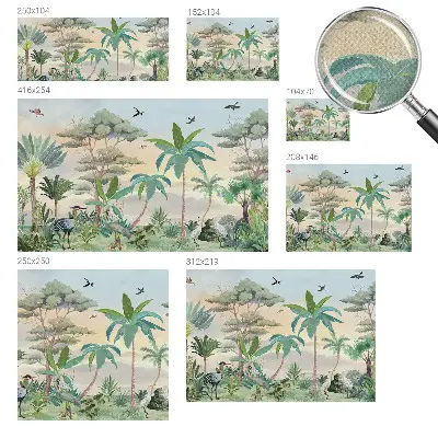 Papier peint photographique sur tissu non tissé flore exotique