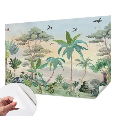 Papier peint photographique sur tissu non tissé flore exotique