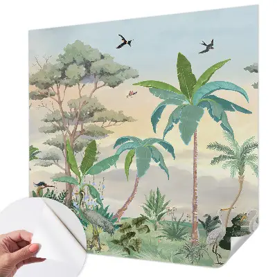 Papier peint photographique sur tissu non tissé flore exotique