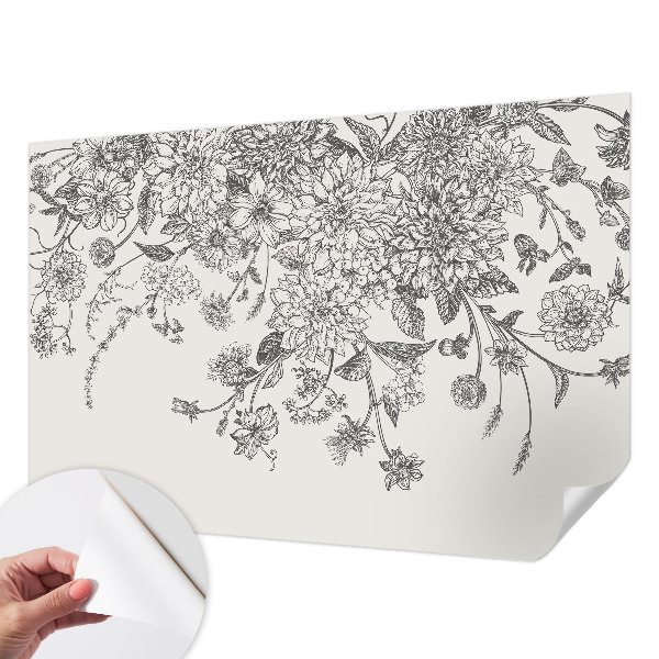 Déco papier peint salon Kvetinový vzor