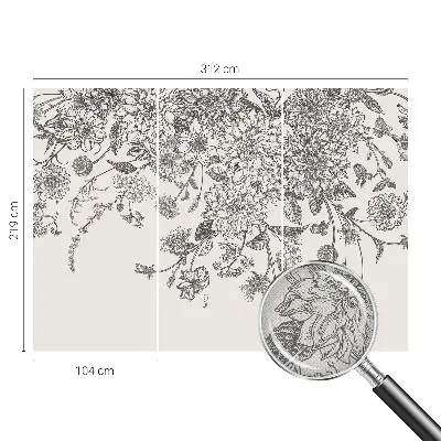 Papier peint photographique sur tissu non tissé Motif floral