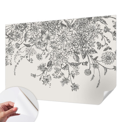Déco papier peint salon Kvetinový vzor
