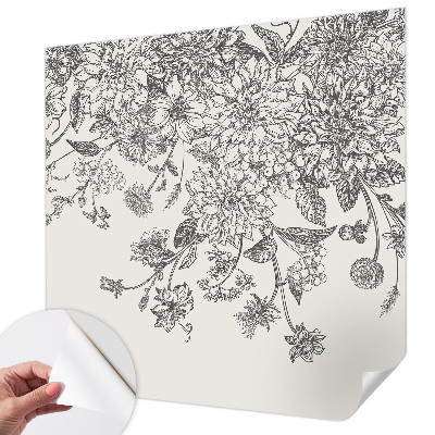 Déco papier peint salon Kvetinový vzor