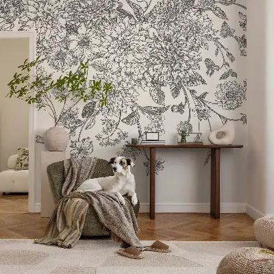 Papier peint photographique sur tissu non tissé Motif floral