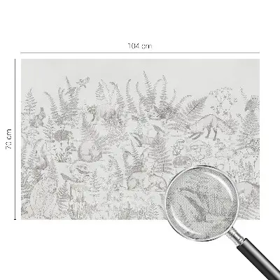 Papier peint photo sur tissu non tissé animaux de la forêt