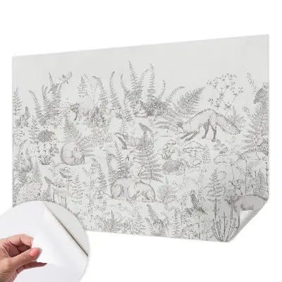 Papier peint photo sur tissu non tissé animaux de la forêt