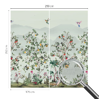 Papier peint chambre adulte cocooning Exotické stromy