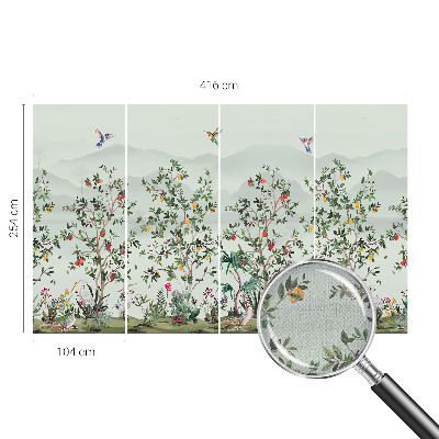 Papier peint chambre adulte cocooning Exotické stromy