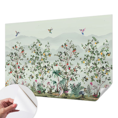 Papier peint chambre adulte cocooning Exotické stromy
