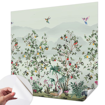 Papier peint chambre adulte cocooning Exotické stromy