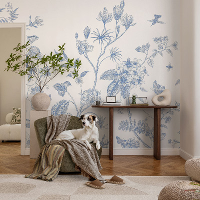 Papier peint chambre parentale Kvetinový vzor