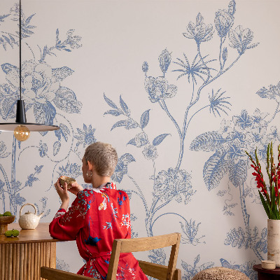 Papier peint chambre parentale Kvetinový vzor